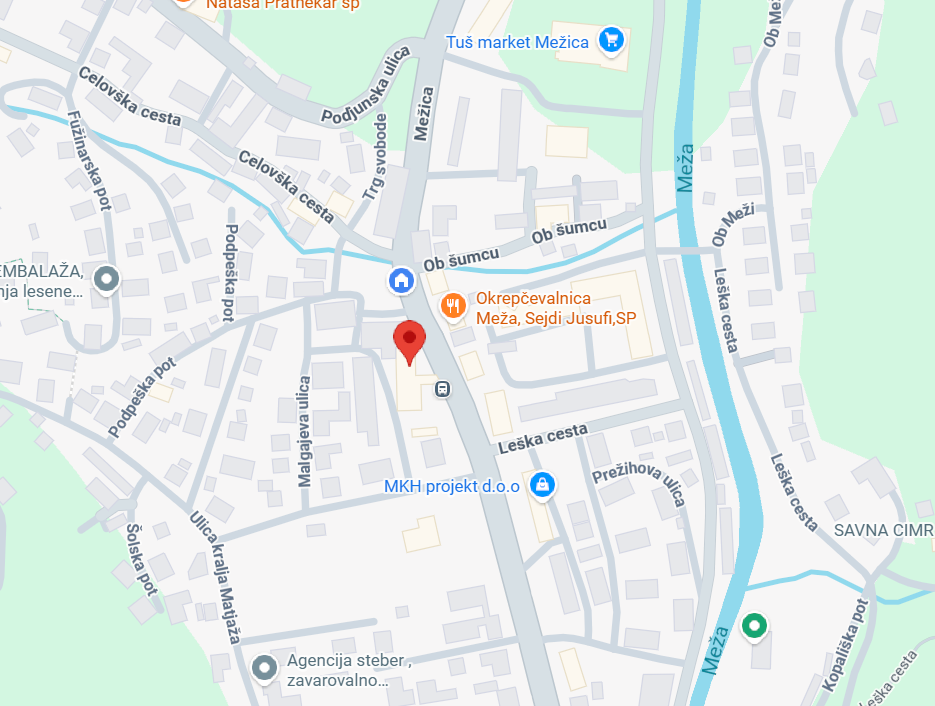 Zemljevid lokacije Kavarna & Pizzeria KREBS